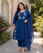 Side slit Kurti Plus Size - B018